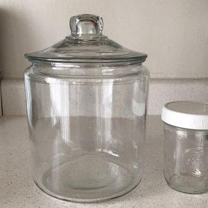 XL glass storage jar